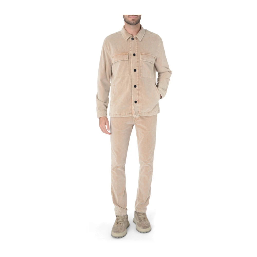 Dondup Beige Corduroy Icon Broek Regular Fit Beige Heren