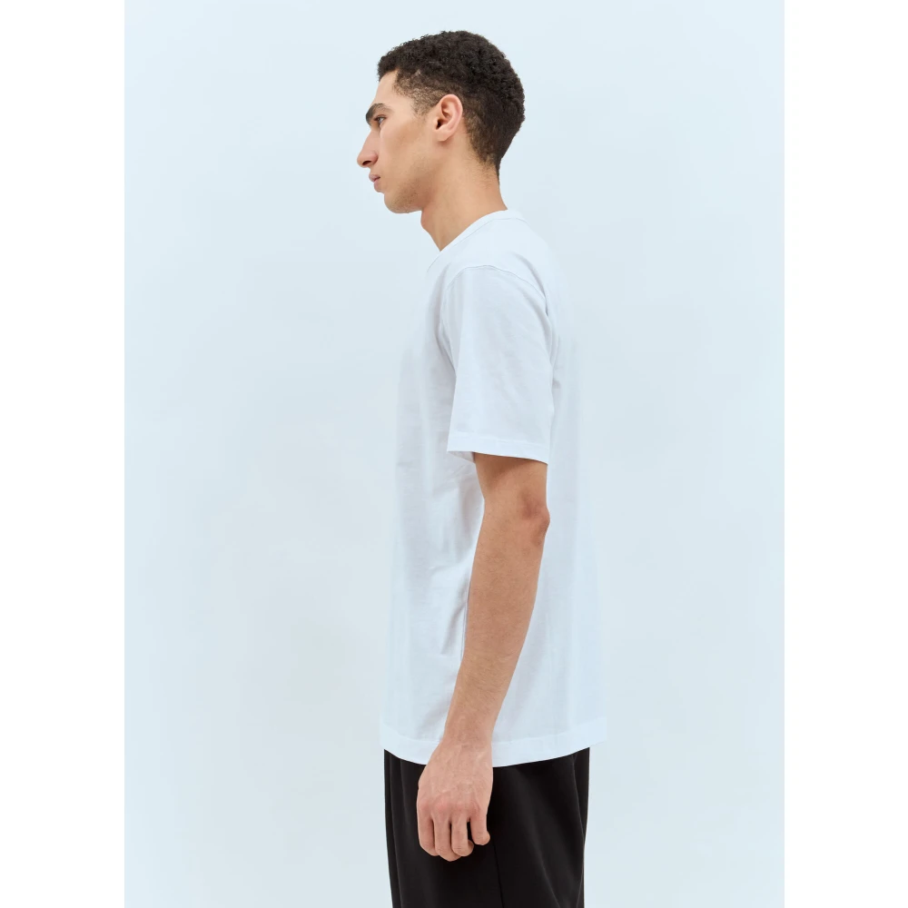 Dries Van Noten Katoenen Jersey Crewneck T-shirt White Heren