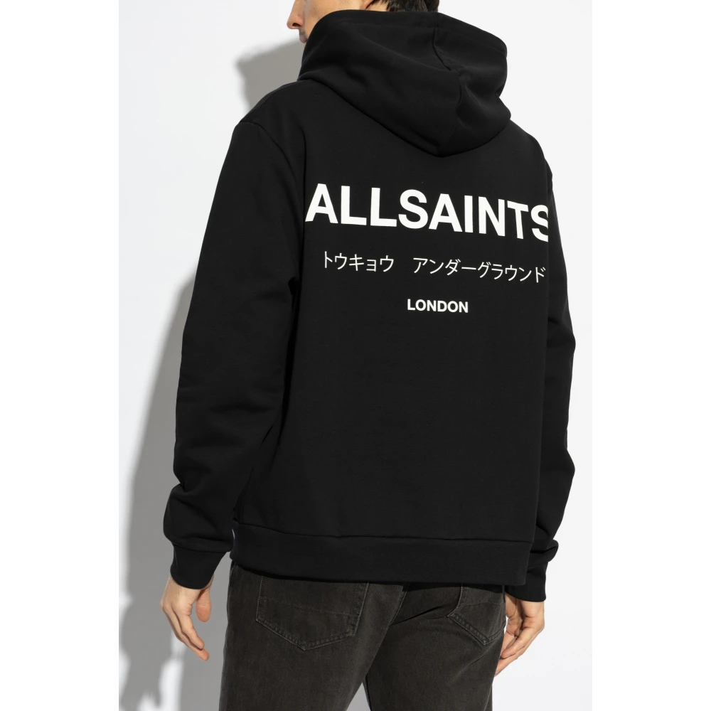 AllSaints Underground Hoodie Black Heren