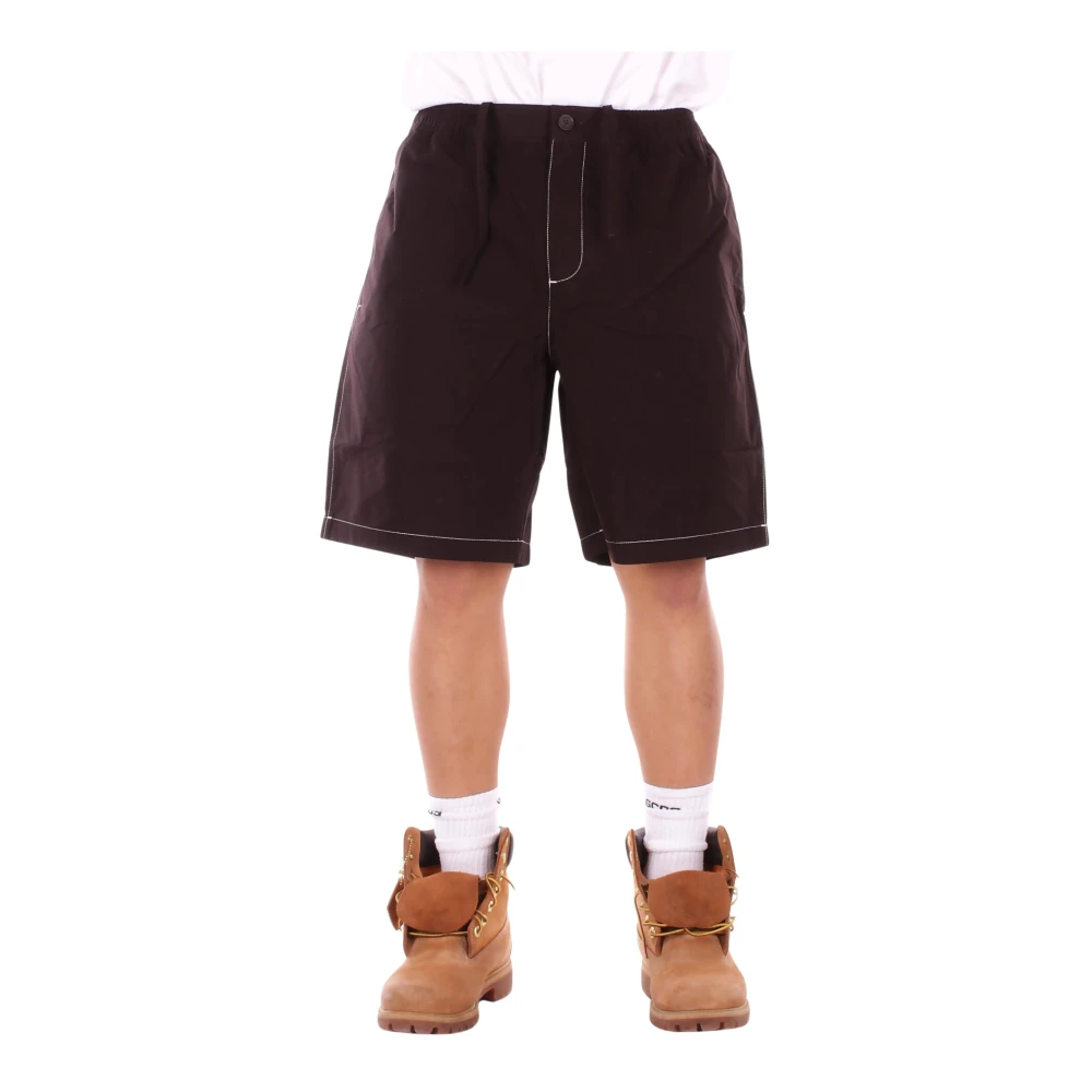 Lacoste Men's Brown Relaxed Fit Poplin Shorts - Casual Shorts - M/L - Shorts