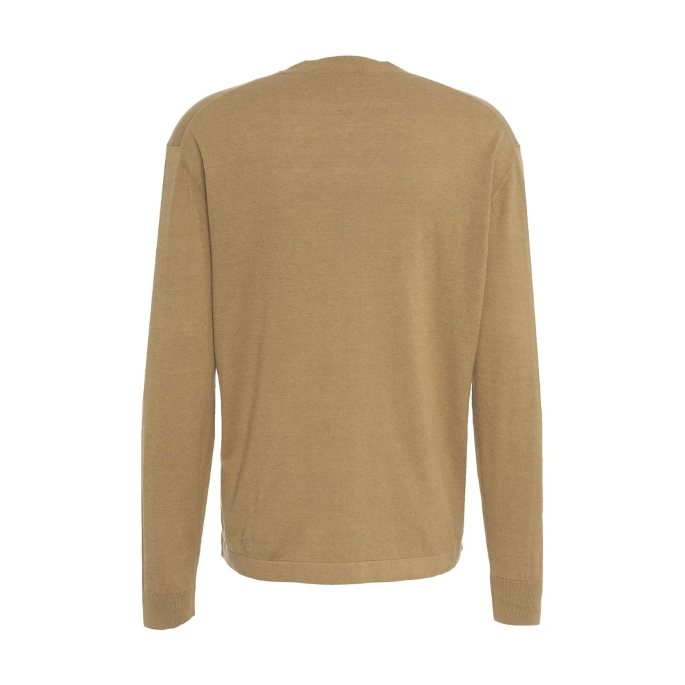 Paolo Pecora Bruine Crew Neck Sweater Gebreide Kleding Brown Heren