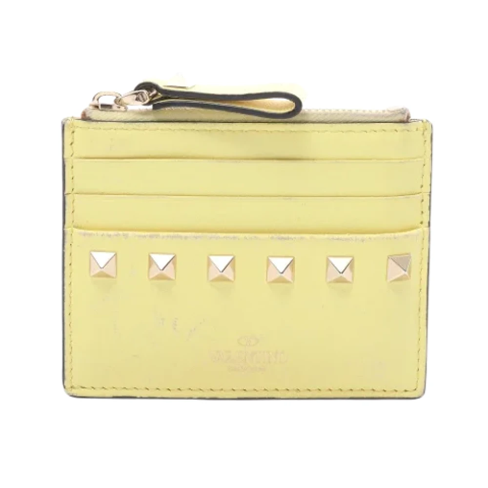 Valentino Vintage Pre-owned Leather wallets Yellow Dames