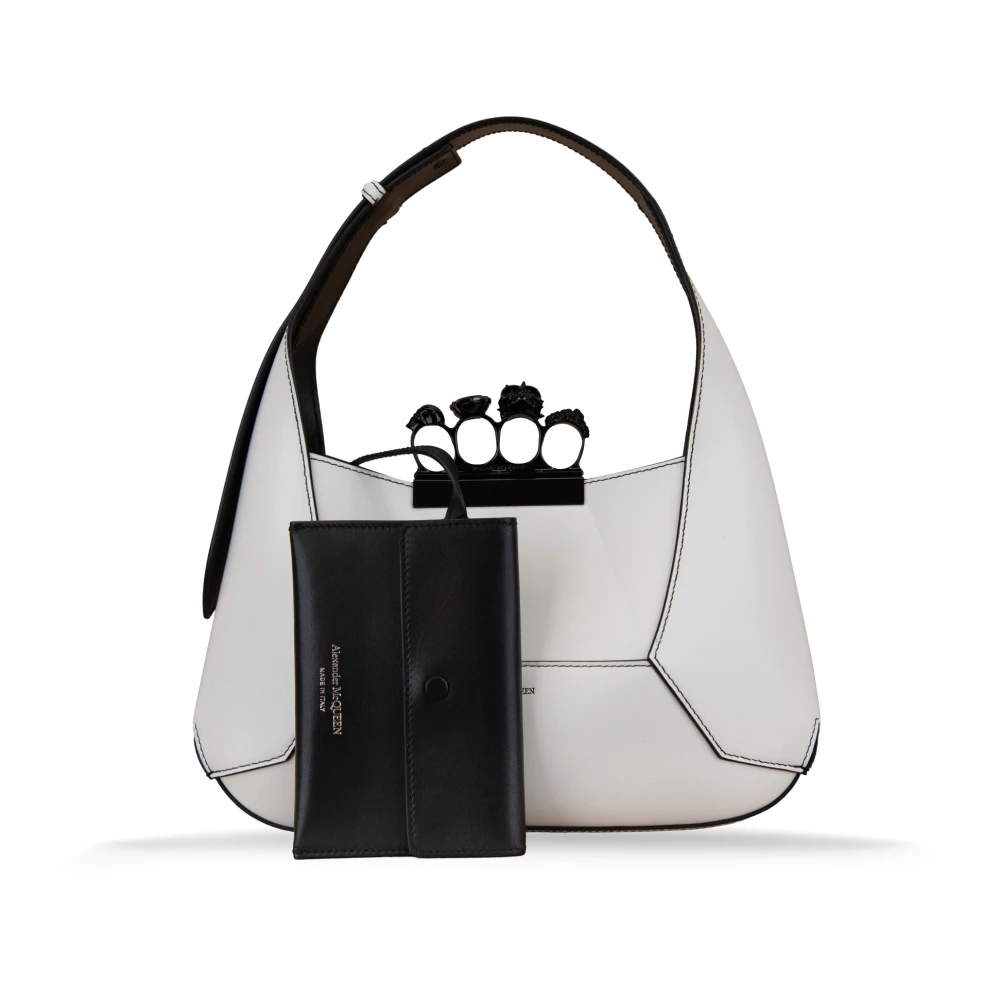 Alexander mcqueen Leren handtas met magnetische sluiting White Dames