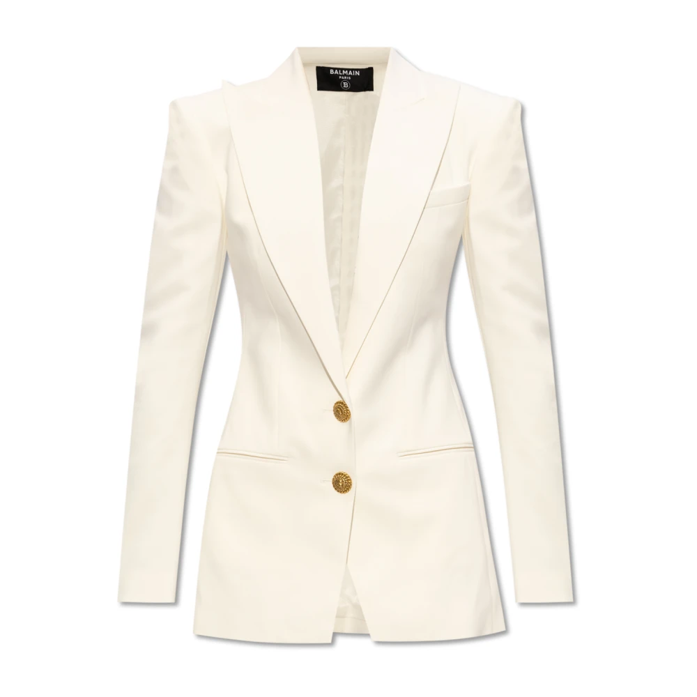 Balmain Enkelknäppt kavaj White, Dam