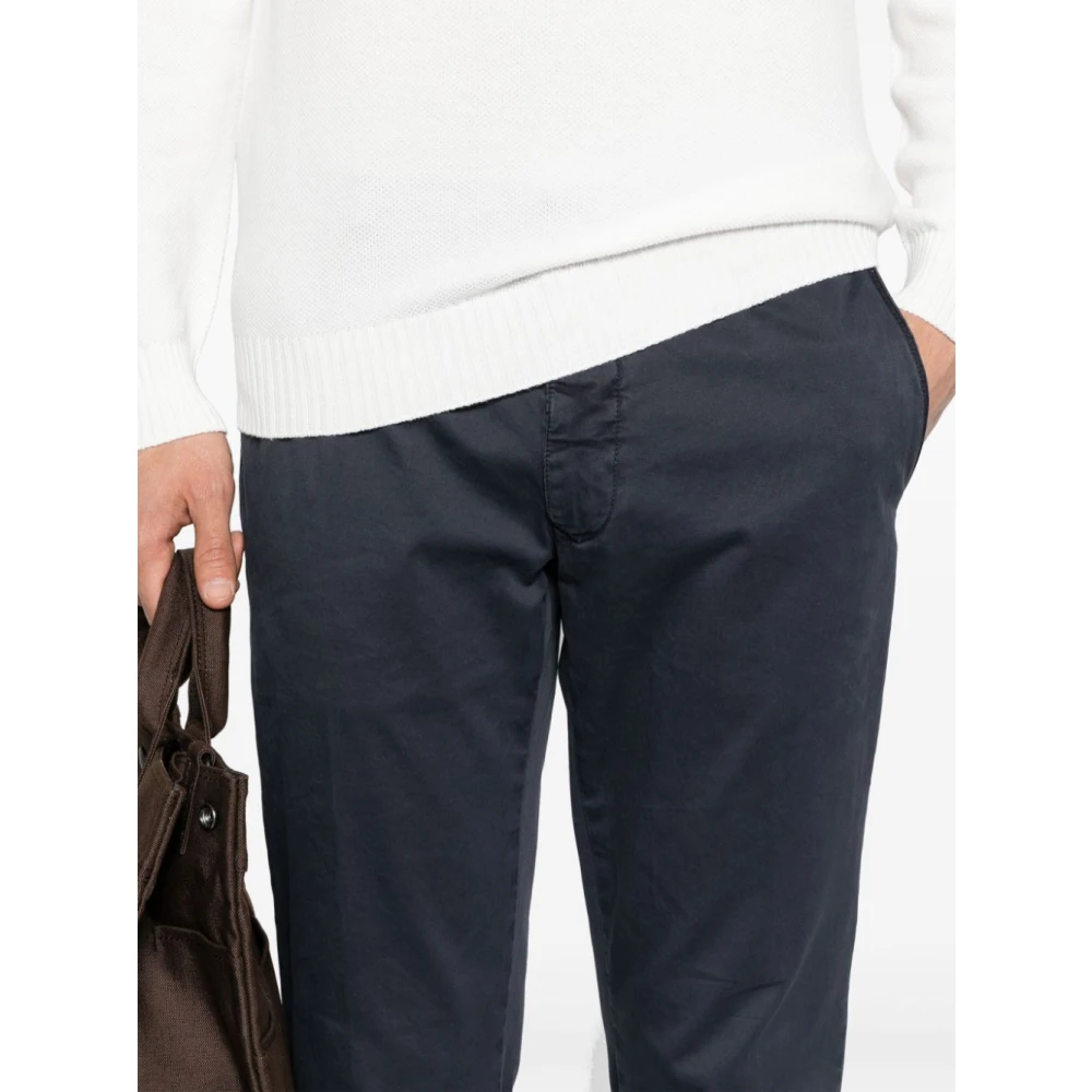 Incotex Casual Katoenen Broek Blue Heren