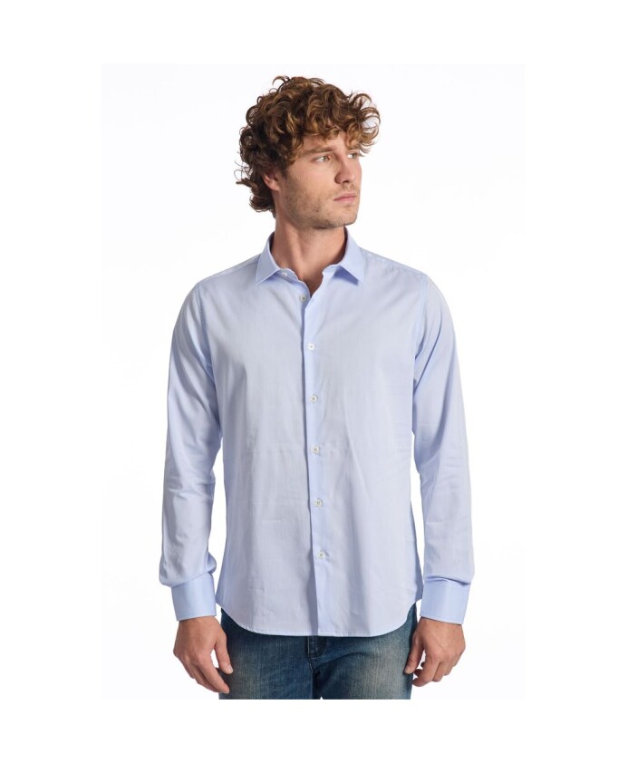 blauw-katoenen-overhemd-slim-fit-knoopsluiting