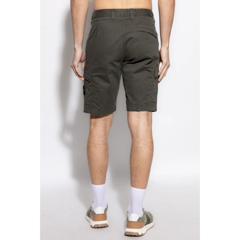 Stone Island Shorts met logo Green Heren
