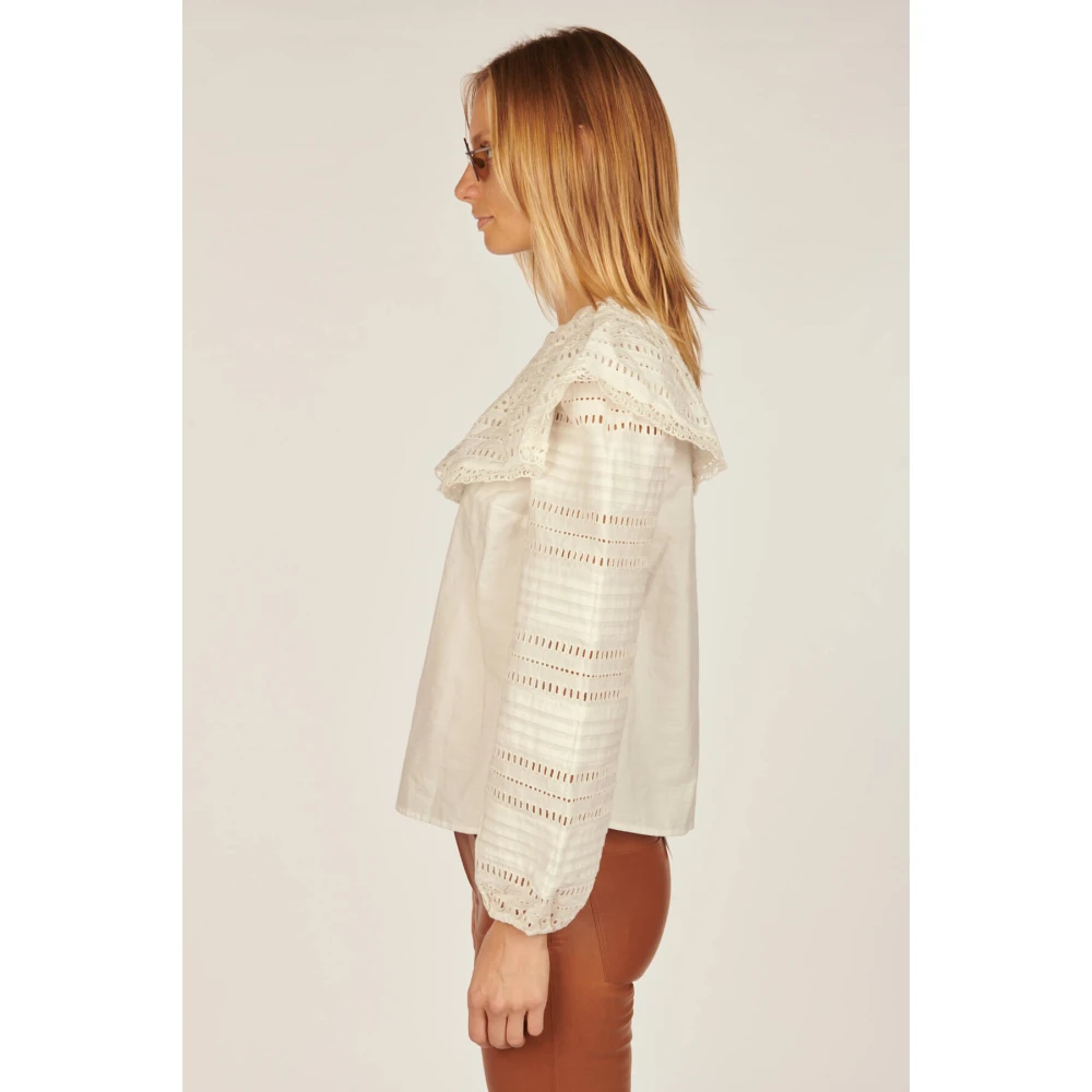 Sea NY Ivory Broderie Anglais Shirt Beige Dames