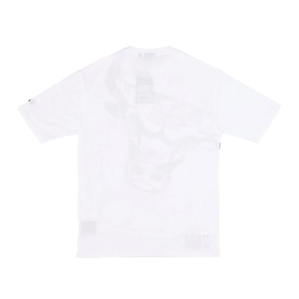 new era Chicago Bulls AOP Oversize Tee White Heren