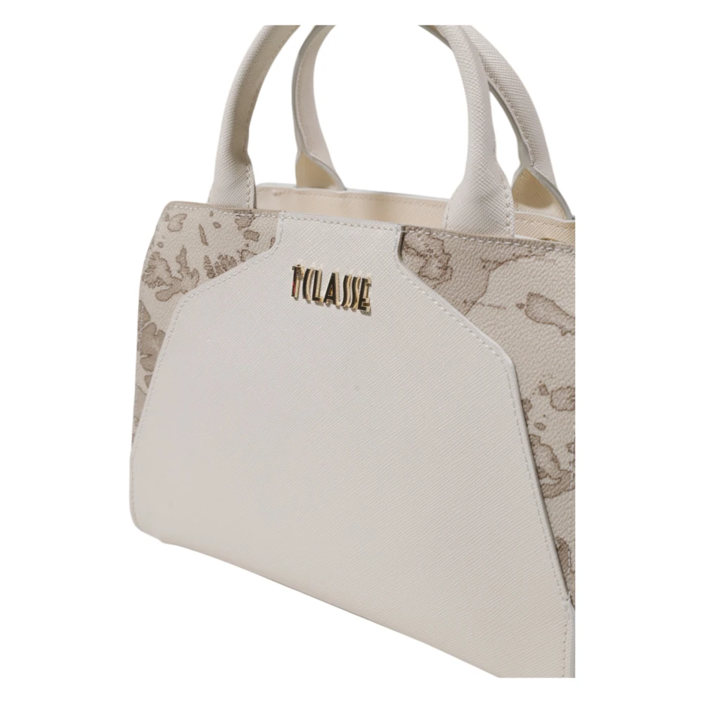 Alviero Martini 1a Classe Stijlvolle Kleine PVC Dames Tas Beige Dames