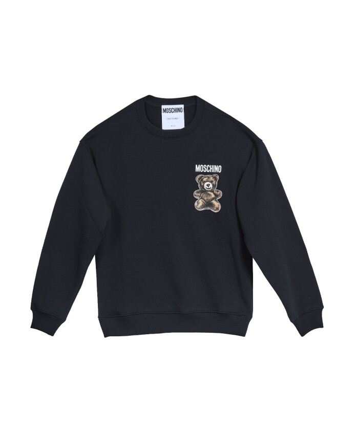 sweat-shirt-noir-teddy-adrian-moschino