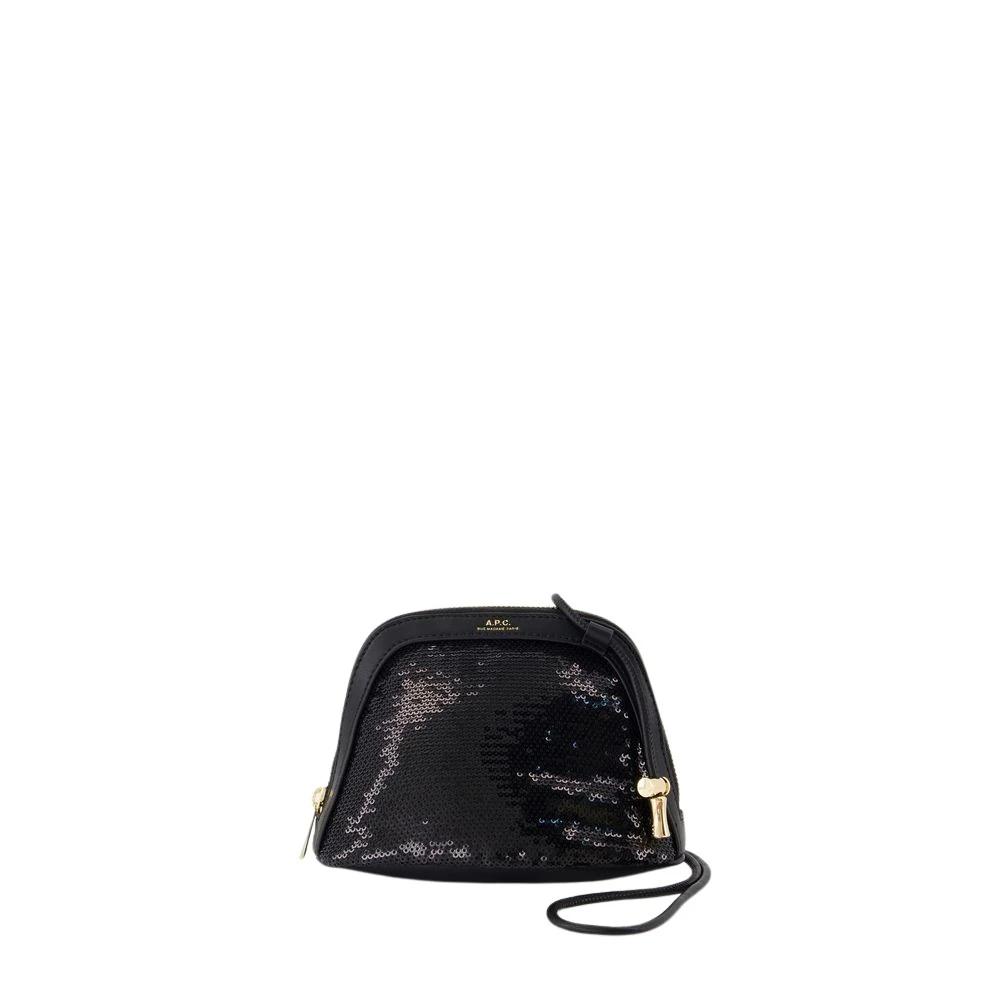 A.p.c. Zwarte Synthetische Kleine Clutch Tas Black Dames
