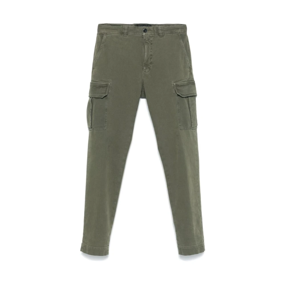 Incotex Olijfgroene Cargo Broek Tapered Leg Green Heren