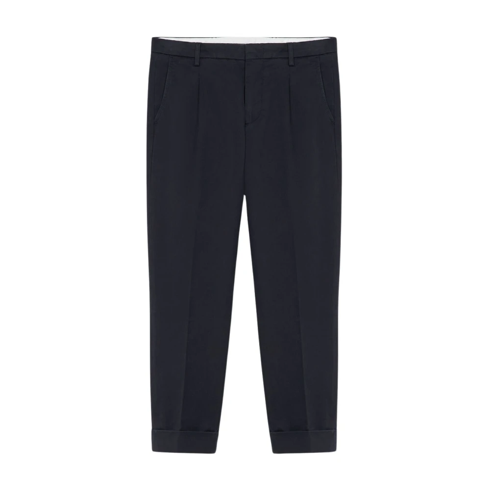 Brooks Brothers Navy Stretch Katoenen Chinos Blue Heren
