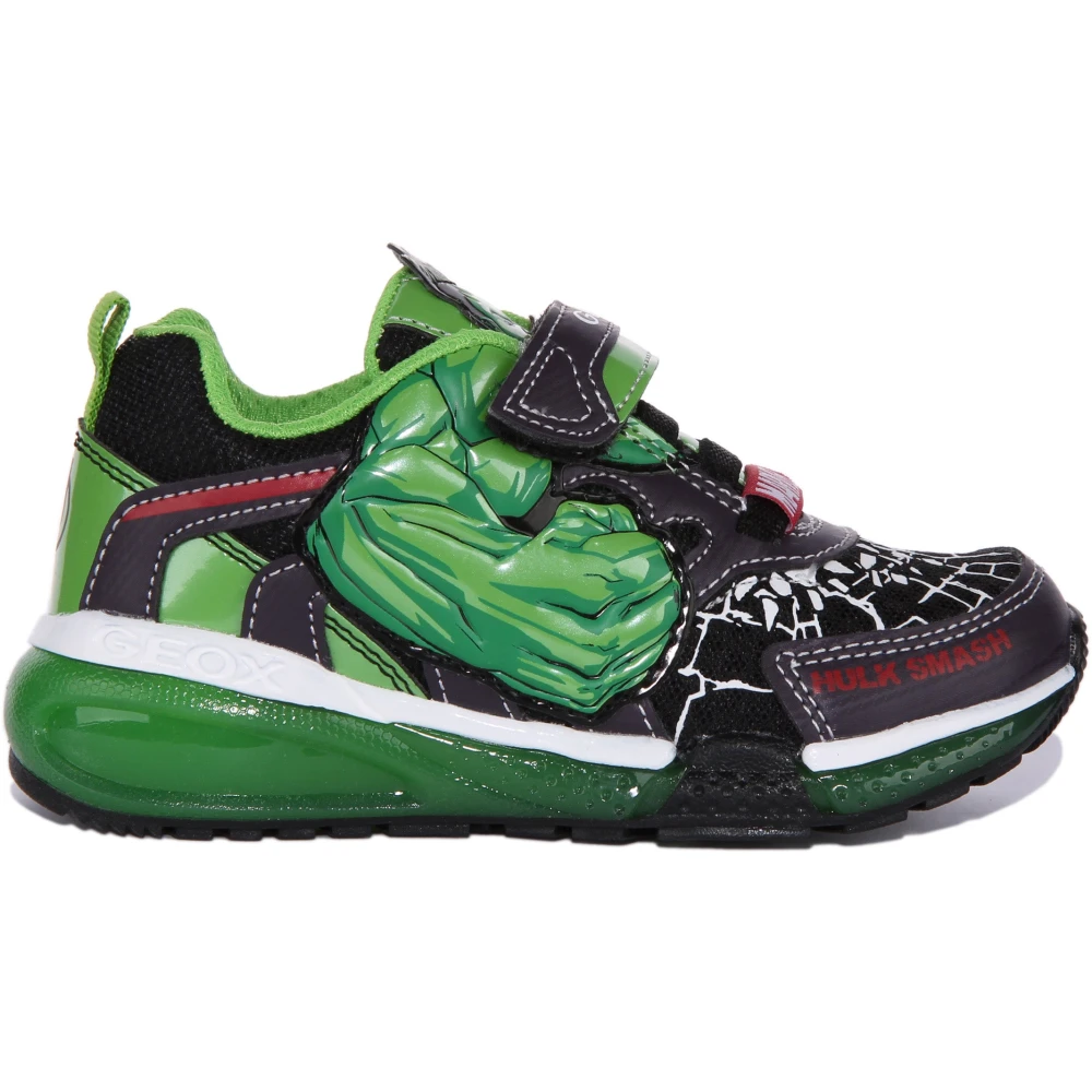 Geox Unisex Kids Multicolor Sneakers,, Avengers Hulk Low Top Trainers Size 33 Eu