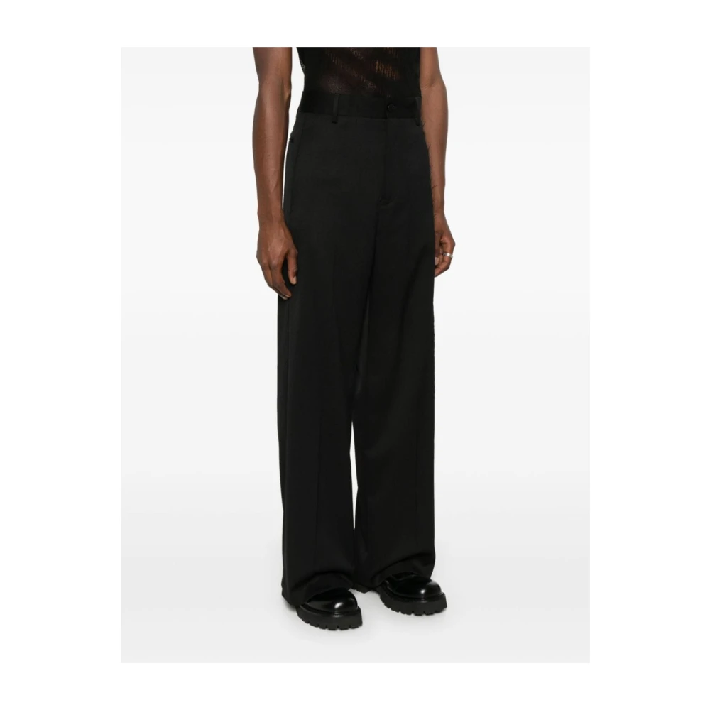 MM6 Maison Margiela Zwarte Rechte Pijp Wollen Broek Black Heren