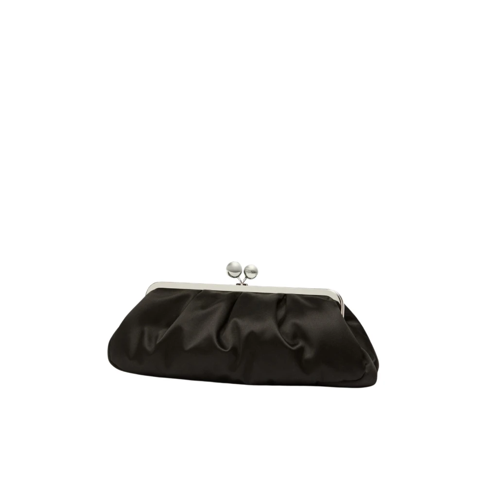 Max Mara Weekend Elegante satijnen schoudertas met afneembare bandjes Black Dames