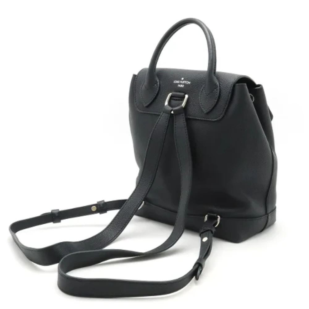 Louis Vuitton Vintage Pre-owned Leather backpacks Black Dames