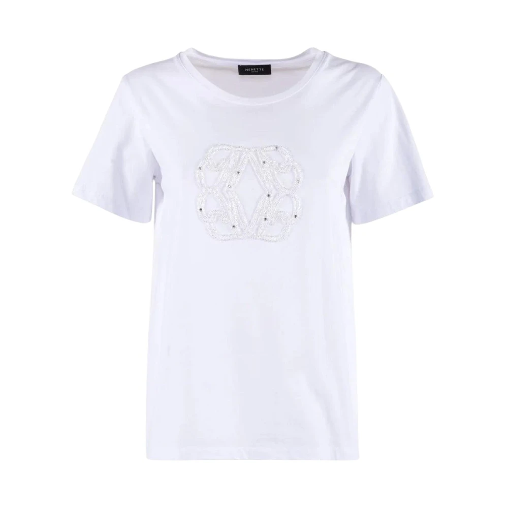 Nenette Women's White T-Shirts, S, T-Shirt Dastin