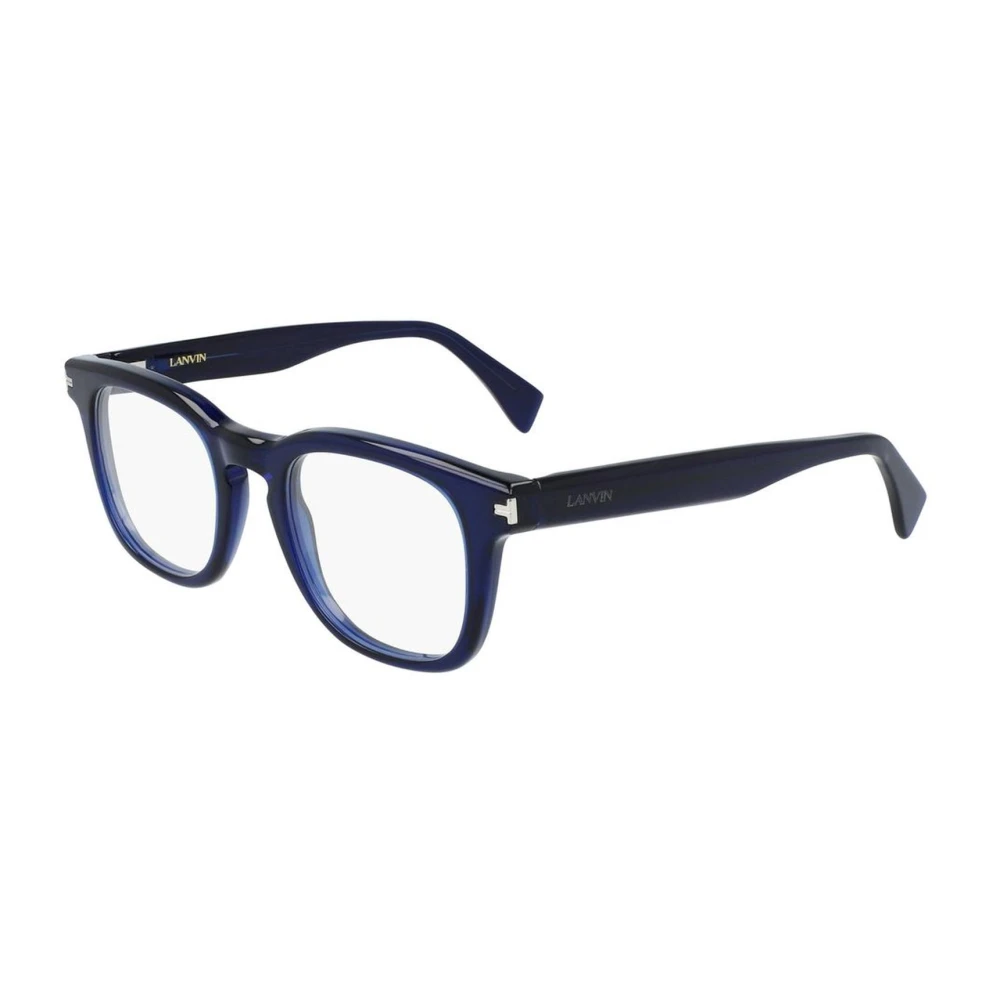 Lanvin Blauwe Acetaatbril voor mannen Blue Heren