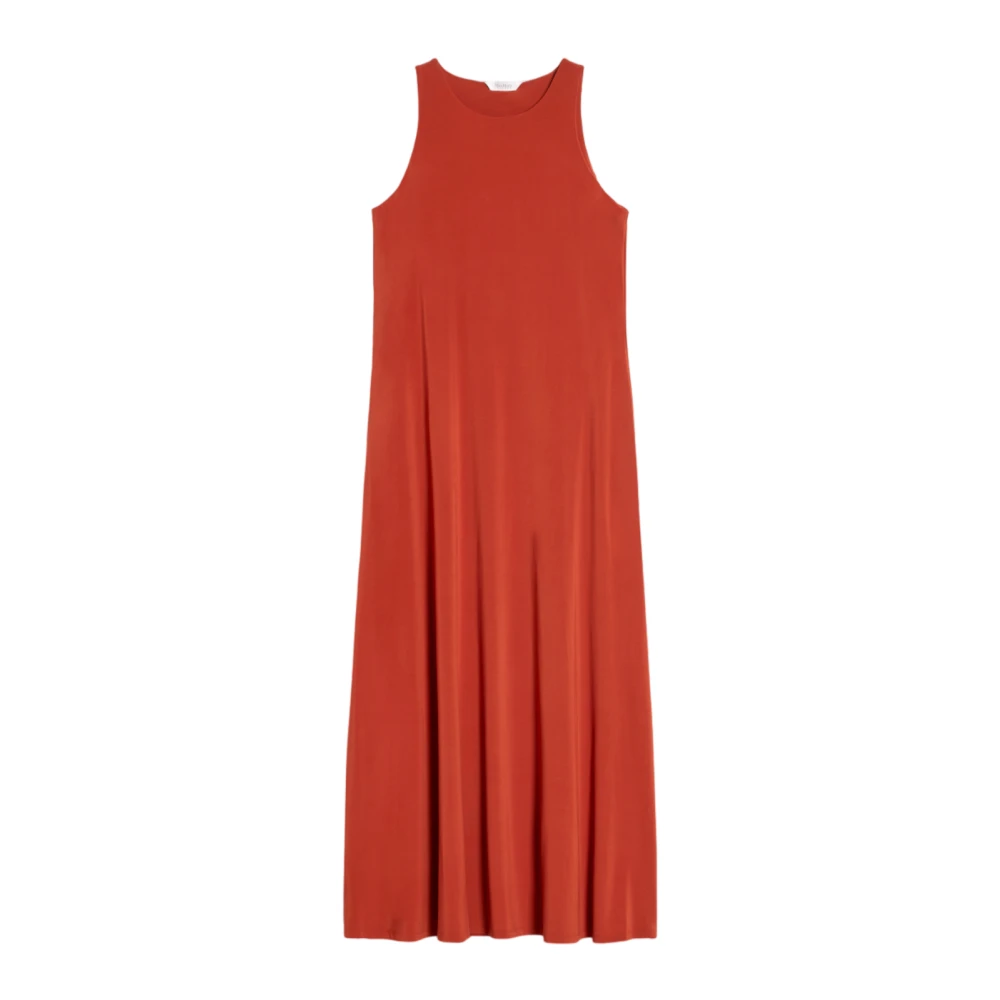 Max Mara Elegant A-line Sleeveless Dress Red, Dam
