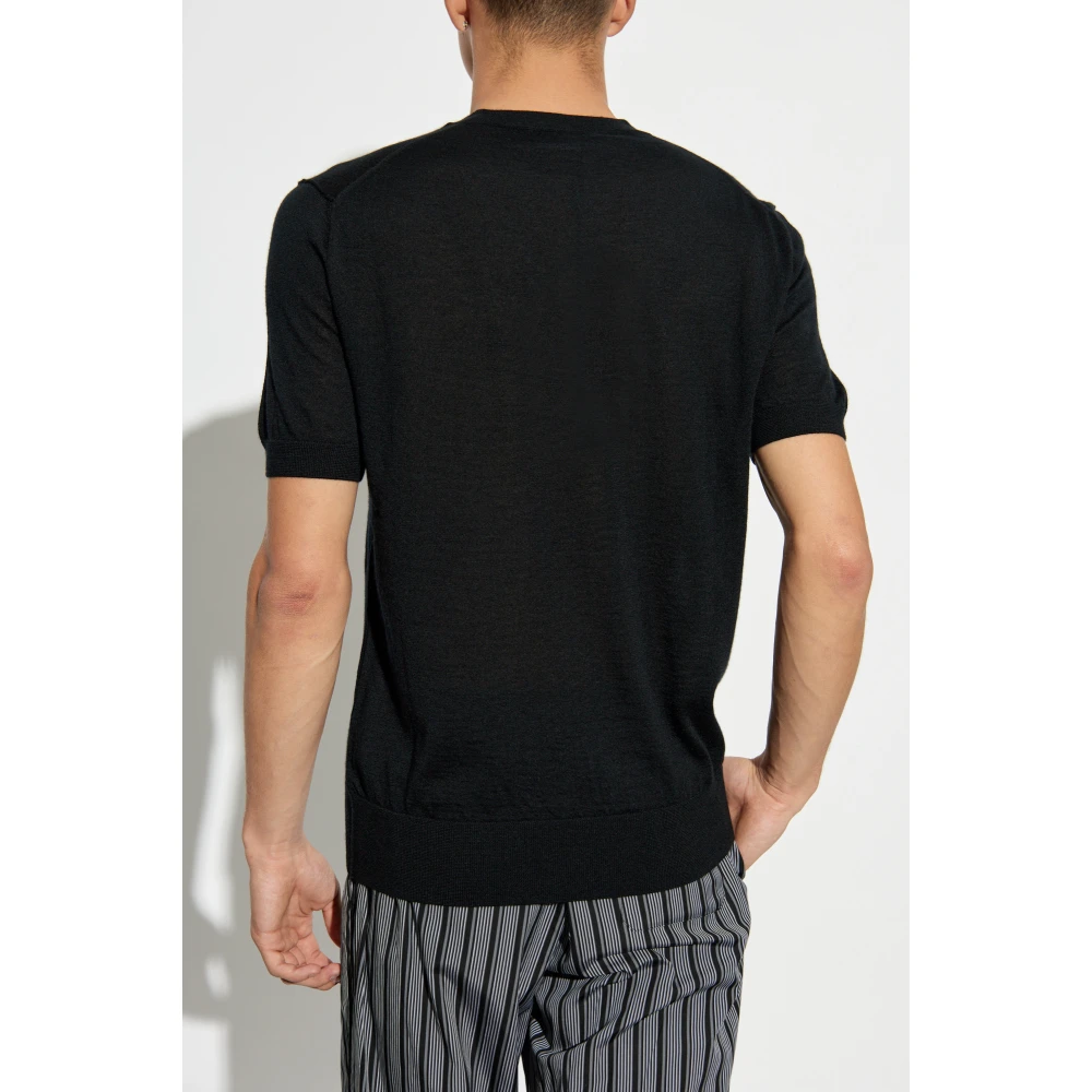 Dolce & Gabbana Kasjmier trui met logo Black Heren