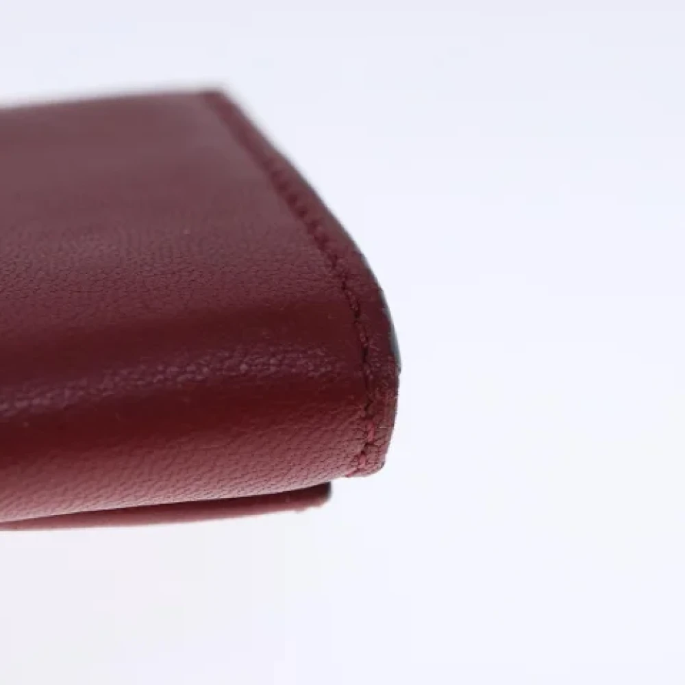 Chloé Pre-owned Leather wallets Red Dames
