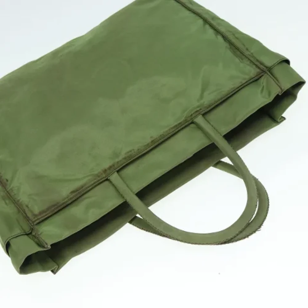Prada Vintage Pre-owned Nylon handbags Green Dames