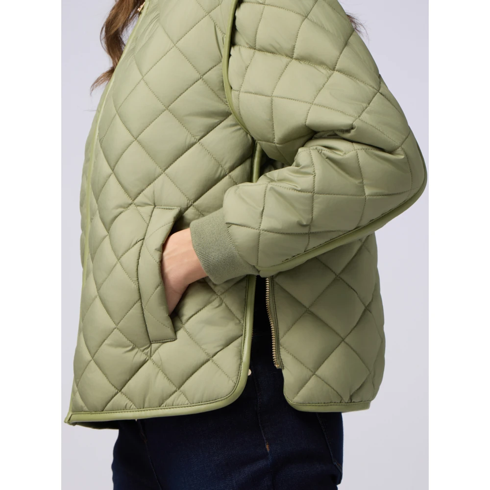 Oltre Lichte gewatteerde bomberjack Green Dames