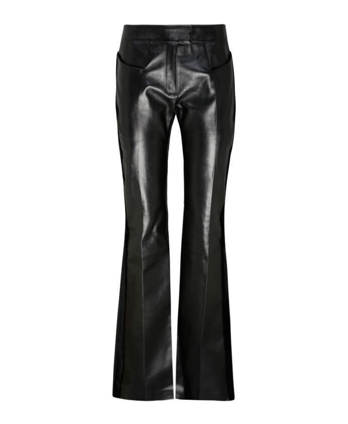 zwarte-leren-uitlopende-broek