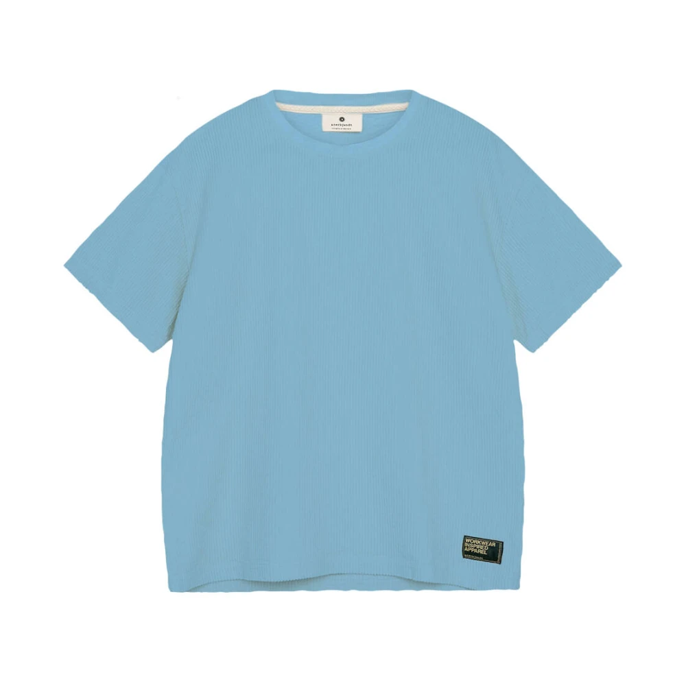 Anerkjendt Ribfluwelen T-shirt korte mouw Blue Heren