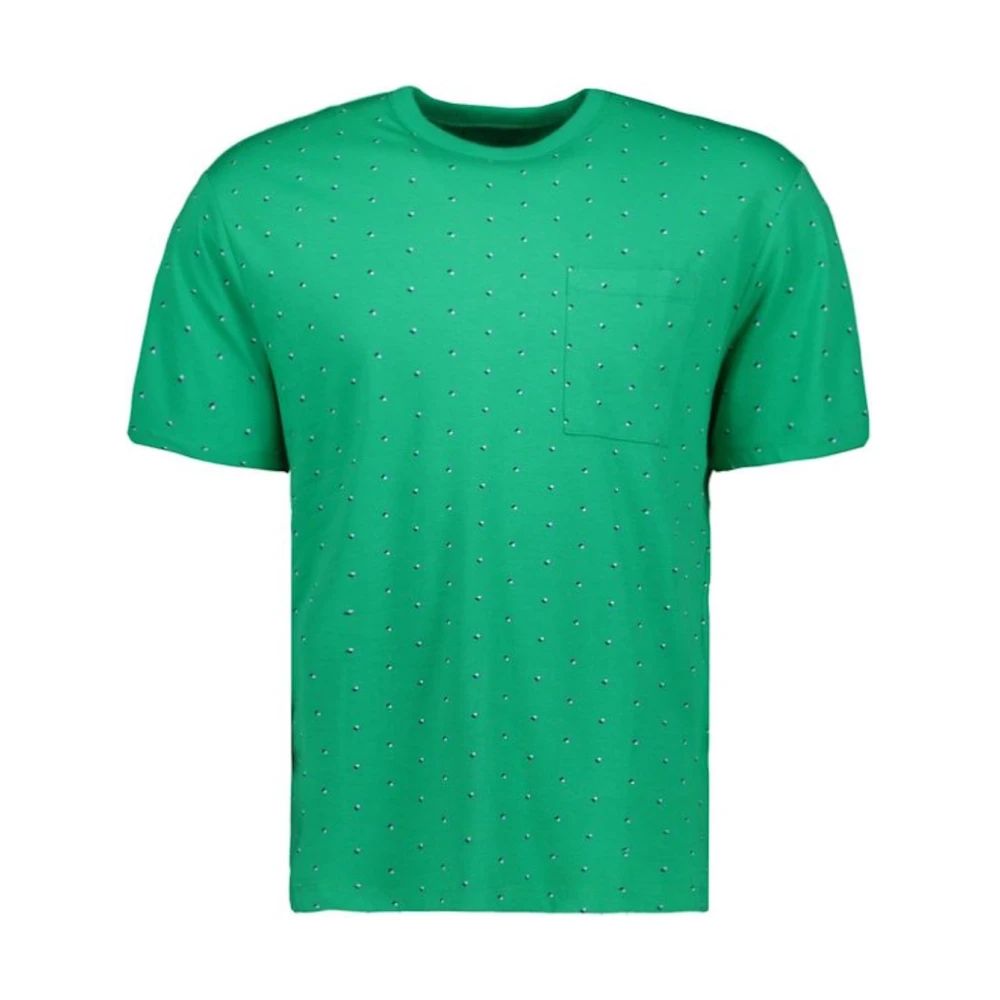 Tom Tailor Gestippeld T-shirt met borstzakje Green Heren