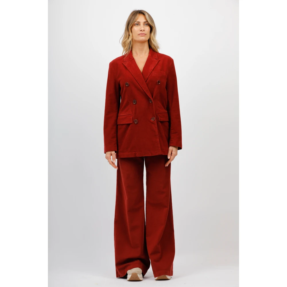 Aspesi Double-Breasted Blazer Red Dames