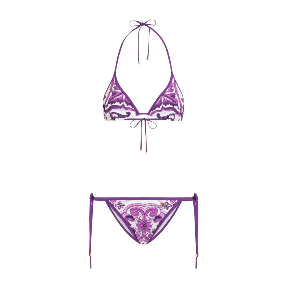 Dolce & Gabbana Vrouw Purper Badmode Dames, Paars, M, Paarse Zee Kleding Set