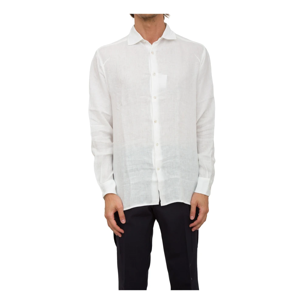 Paolo Pecora Witte Stof Shirt White Heren