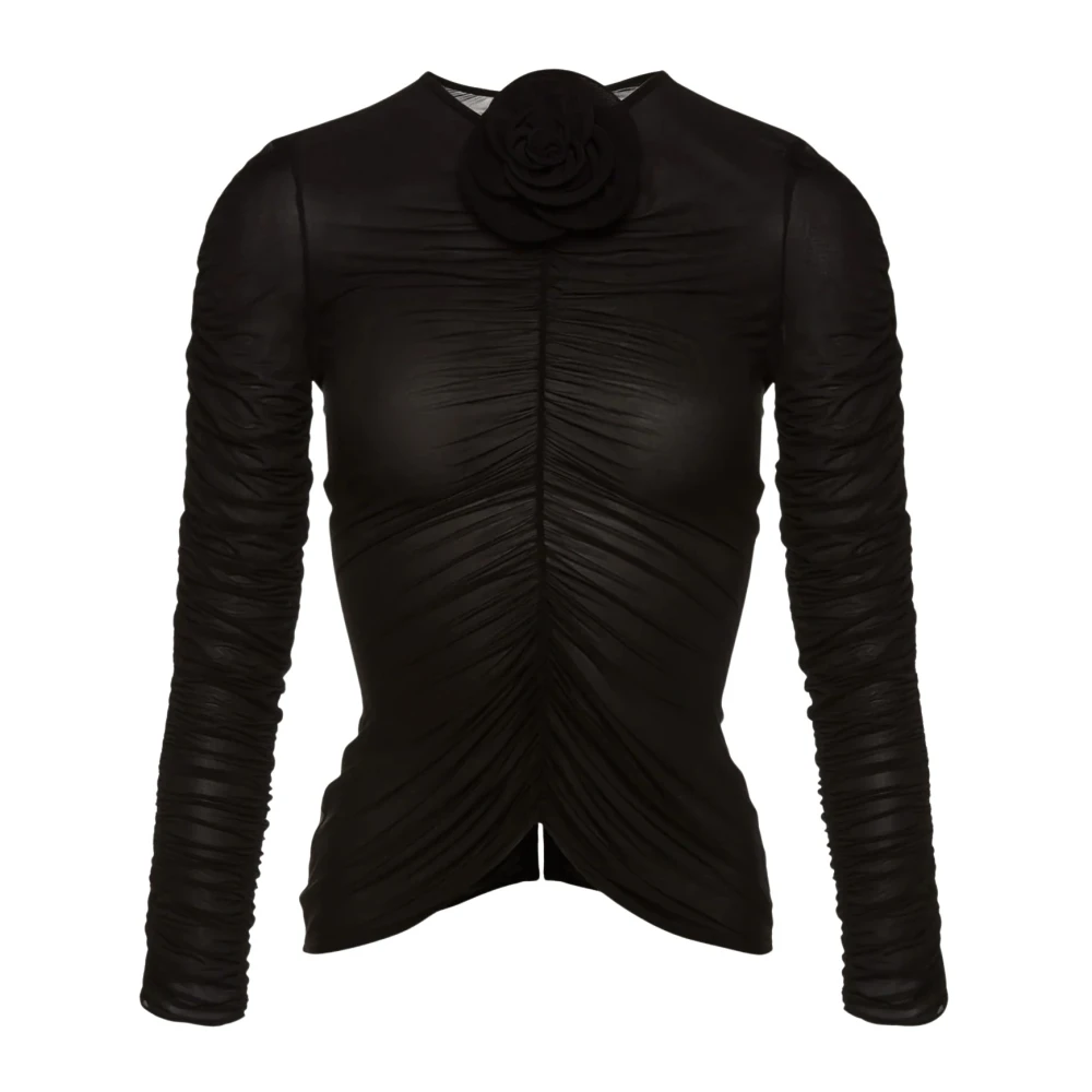 Magda Butrym Svart Elegant Blus Black, Dam