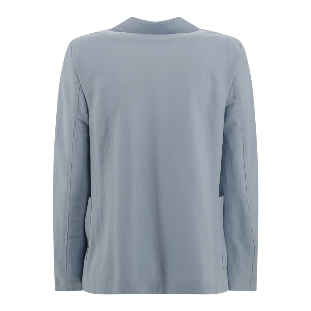Harris Wharf London Lichtbruine Blazer met Knoopsluiting Blue Dames