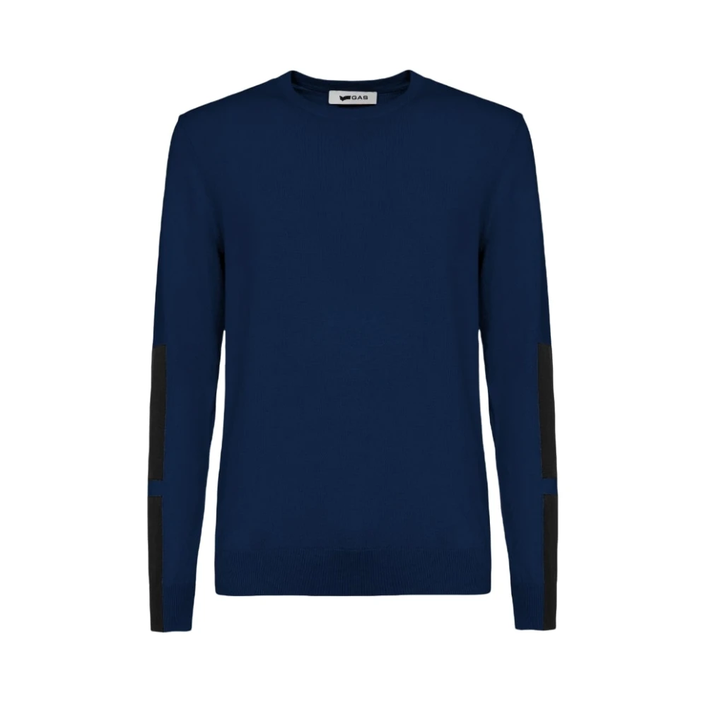 GAS Ronde Hals Trui Blue Heren