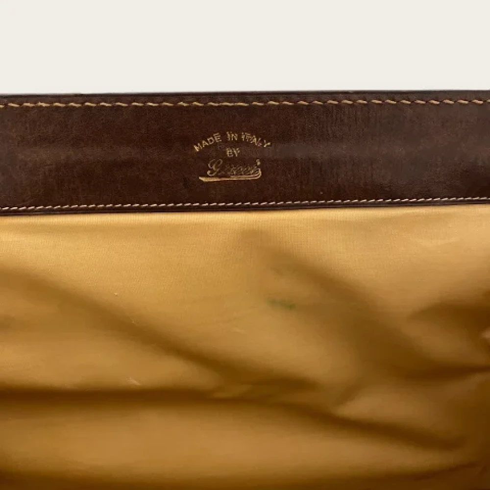 Gucci Vintage Pre-owned Canvas travel-bags Brown Dames