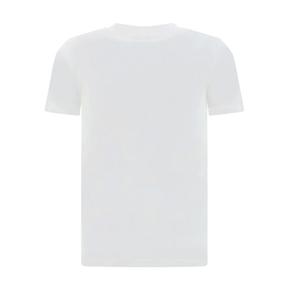 Moncler Katoenen T-shirt met juweelversiering White Dames