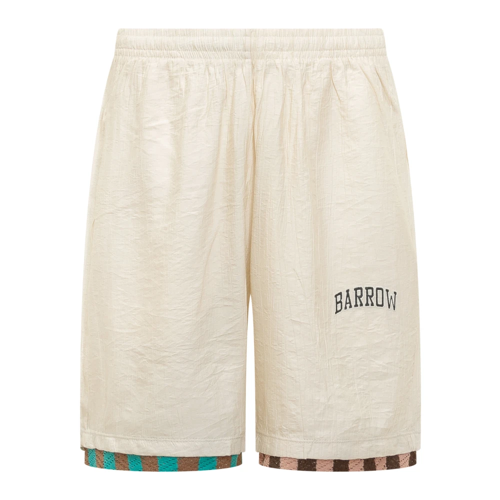 Barrow Men's Beige Popeline Shorts - Casual Shorts - S - Shorts