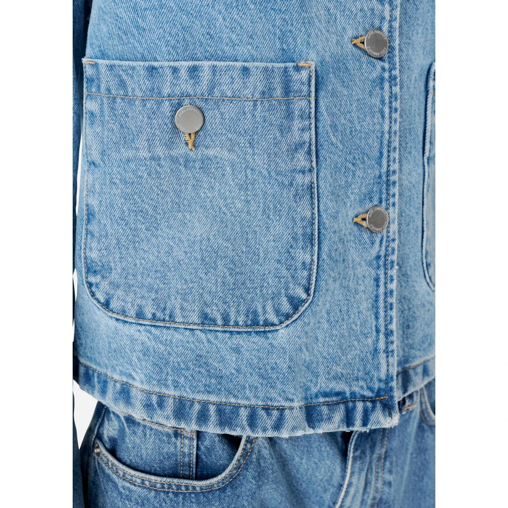 Axel Arigato Deia Collarless Jacket Blue Dames