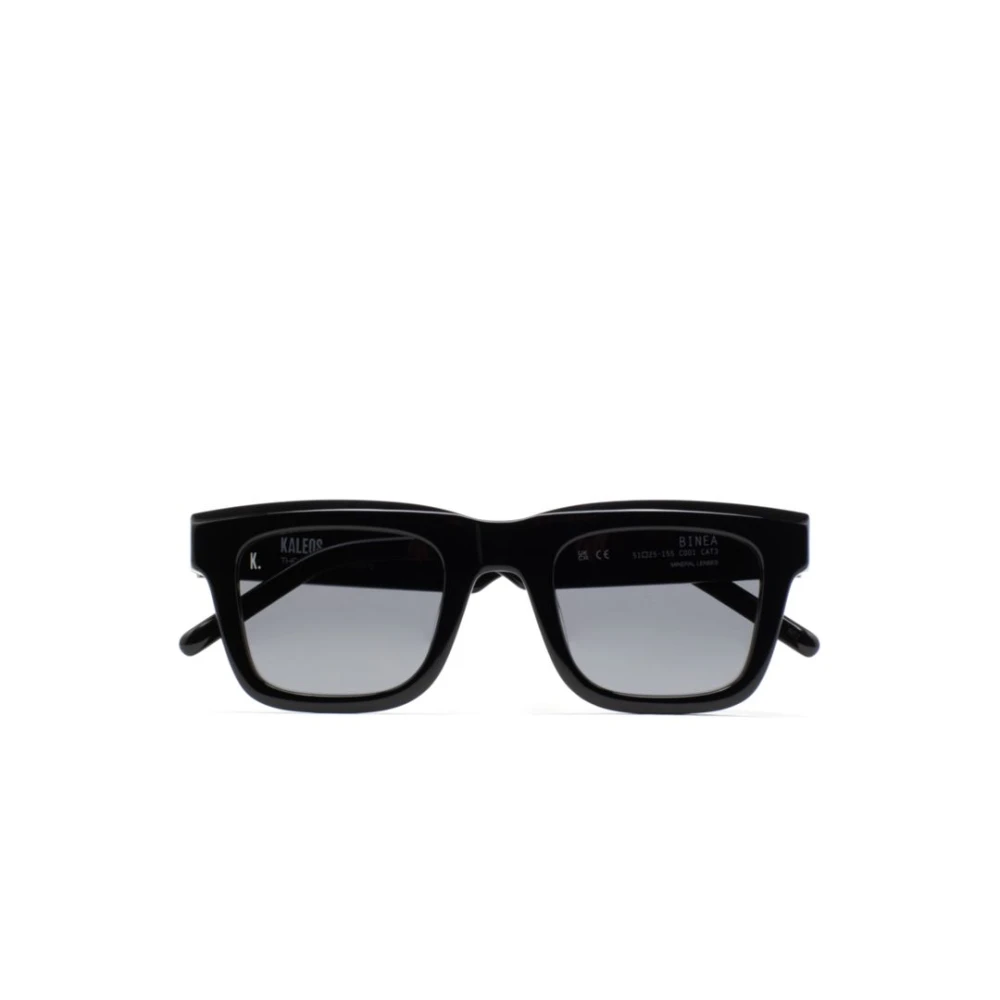 Kaleos Unisex Black Binea Sunglasses