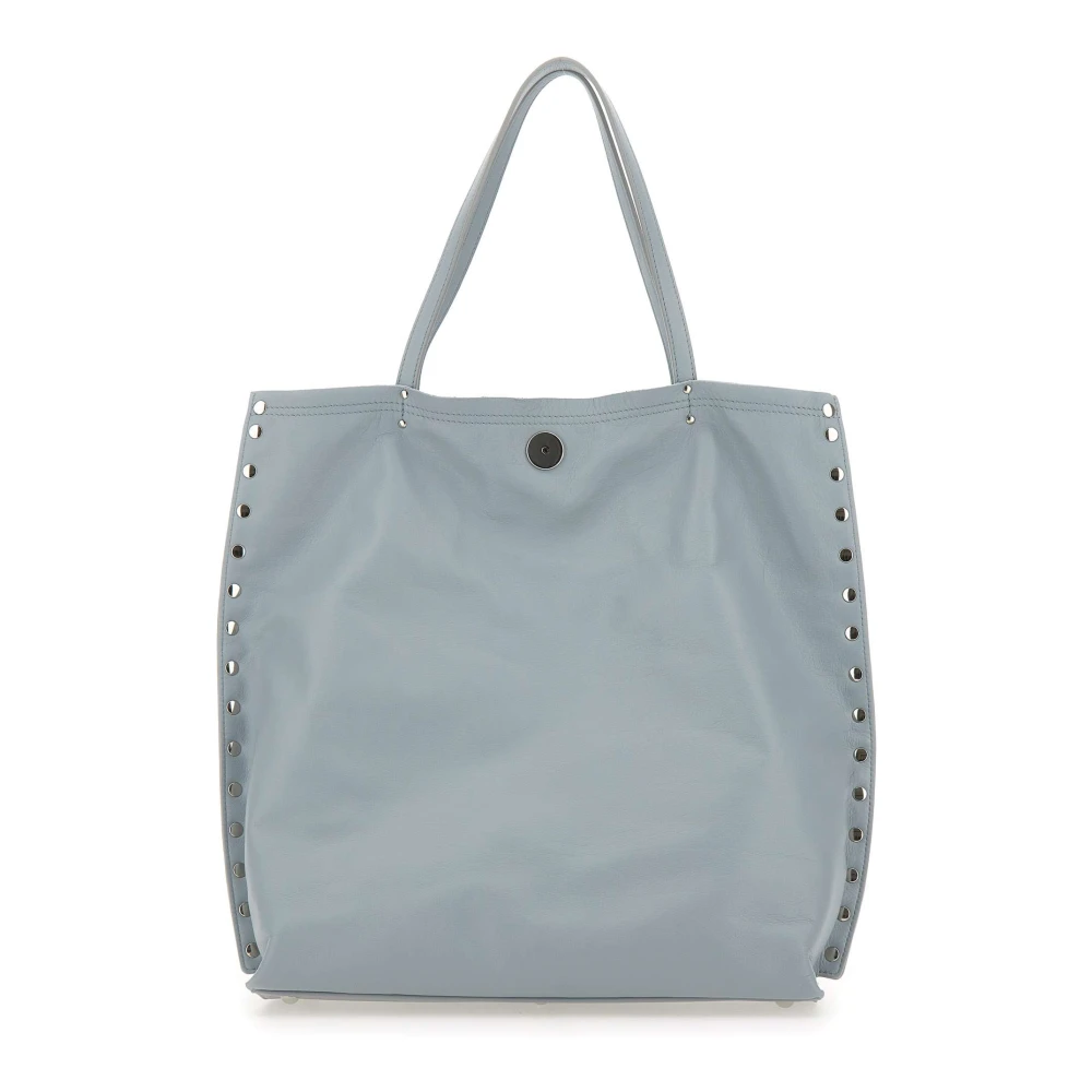 Zanellato Blauwe Leren Mediatas met Studs Blue Dames