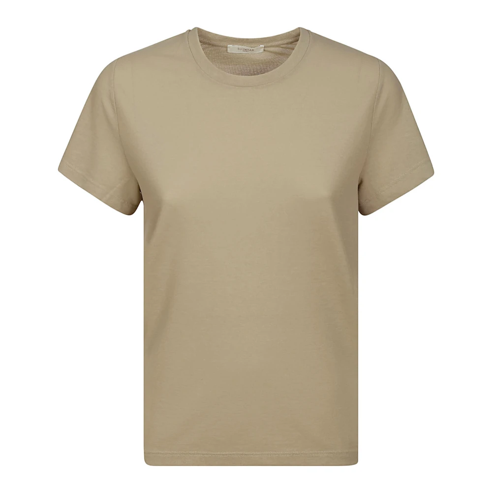 Zanone Beige Katoenen Half-Sleeved T-Shirt Beige Dames