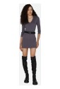 robe-gris-cotelee-a-col-en-v