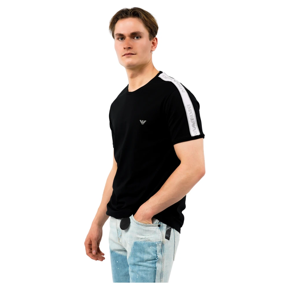 Emporio Armani Slim Fit Gebreid T-shirt Black Heren