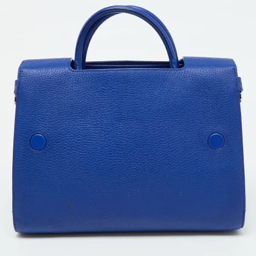 Dior Vintage Pre-owned Leather dior-bags Blue Dames
