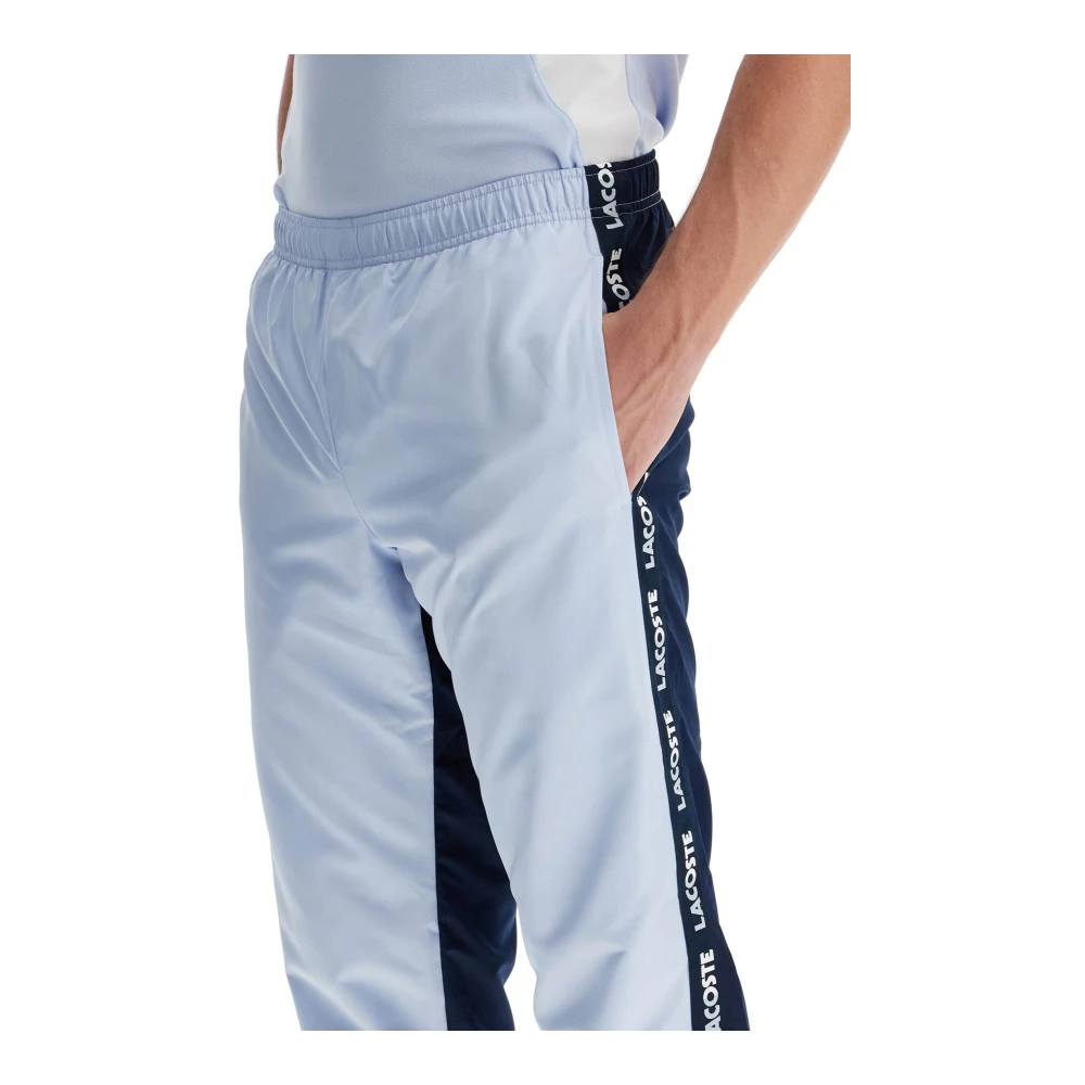 Lacoste Joggers met kleurblok en logo-ontwerp Blue Heren