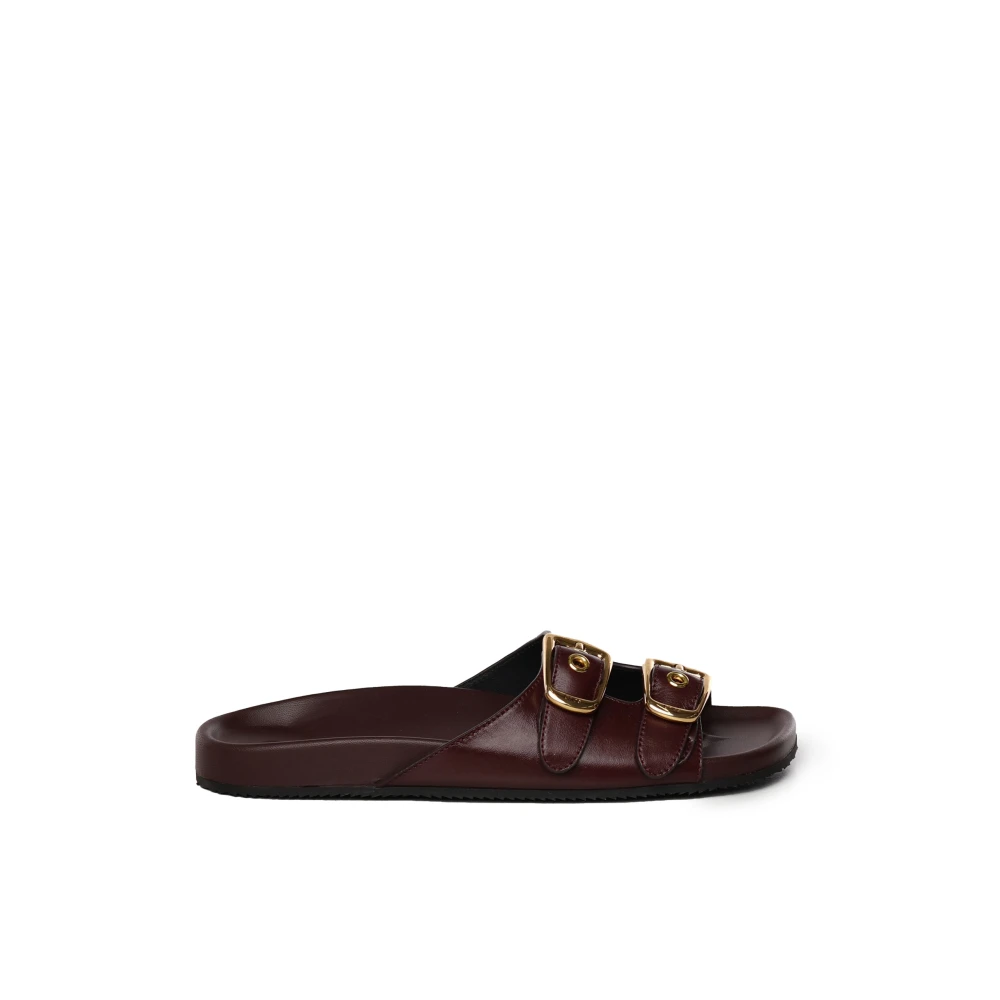 Chloé Stiliga Sandaler Slides Brown, Dam